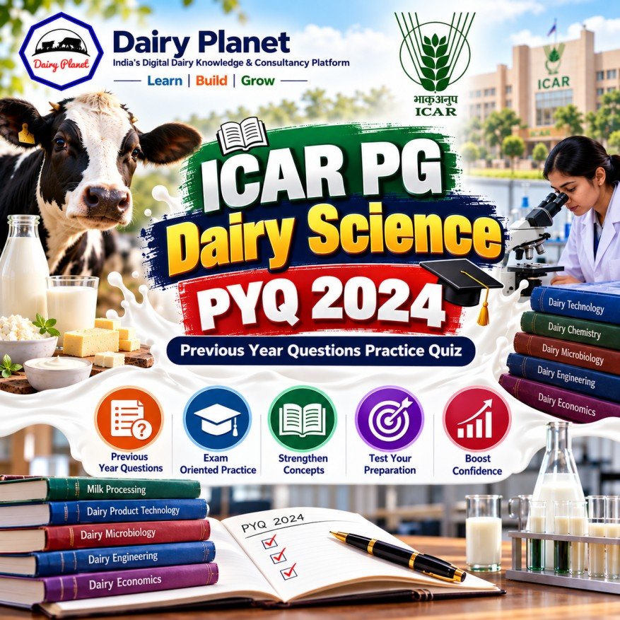 ICAR PG Dairy Science PYQ 2024